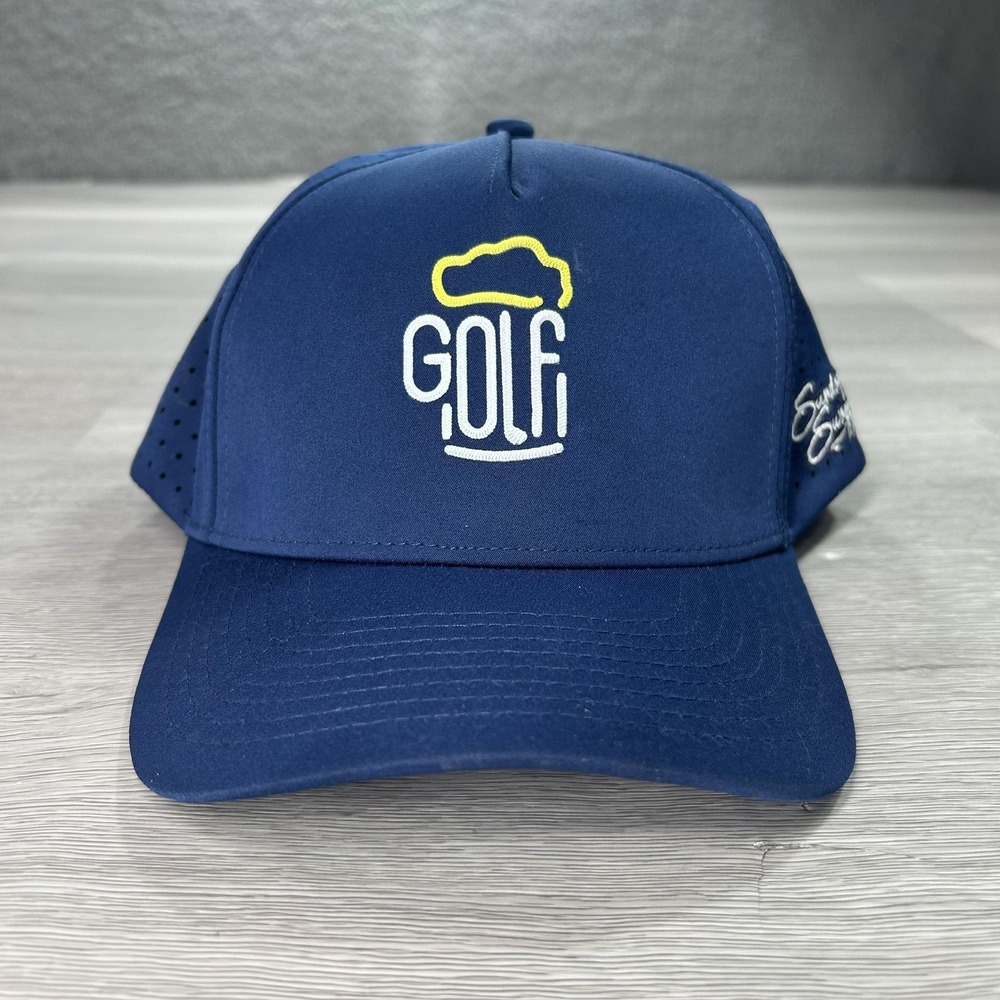Sunday Swagger Hat Cap Snap Back‎ Mens One Size Blue Golf Perforated Lightweight